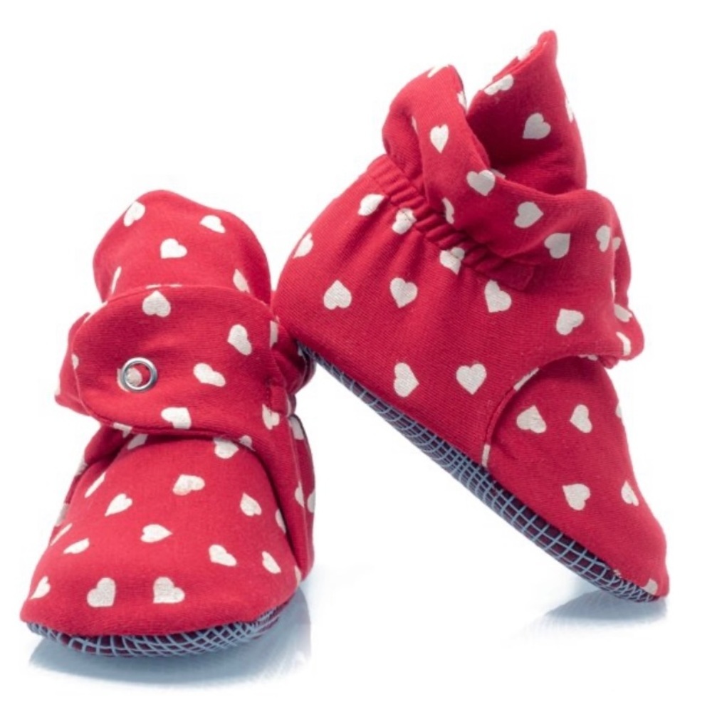 Heart Red Ella Bonna Soft Baby
Shoes, Non Slip Sole Stay on Boot..0-6 Months